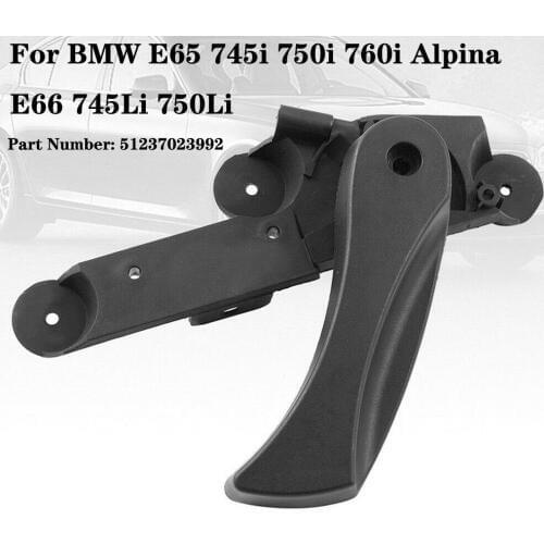 2PCS NEW Black LHD Hood Release Grip Handle & Bracket For BMW E65 745i 750i 760i Alpina E66 745Li 750Li Car Styling 51237023992