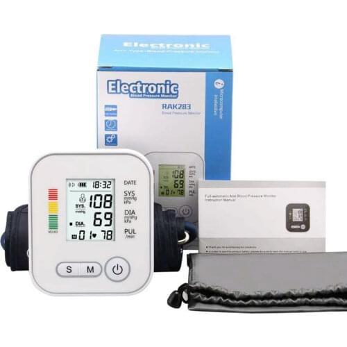 Automatic LCD Display Meter Wrist Sphygmomanometer Tensiometer Heart Rate Monitoring Pulse Meter BP Monitor