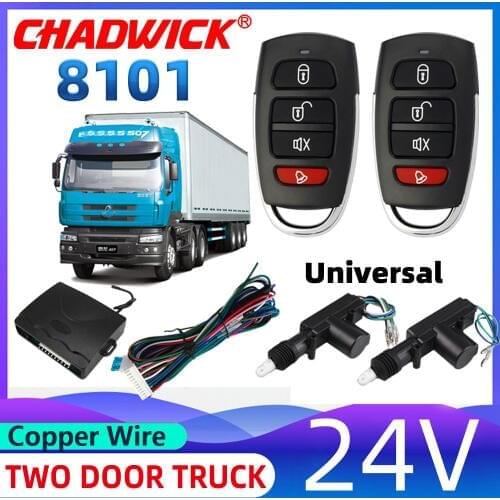 24V Truck Central Locking System DC 24Volt Actuator Remote Central Remote Key lock keyless entry universal doors CHADWICK 8101