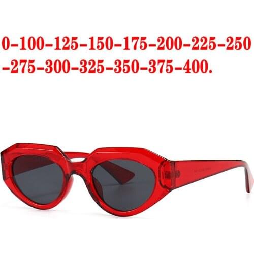 Prescription Sunglasses Women Small Frame Cat Eye Luxury Brand Designer Gray Lens Optical Myopia Glasses Female NX