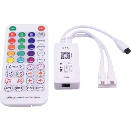 SP501E Wifi SPI LED Controller Light WS2812B WS2811 Addressable RGB Strip Amazon Alexa Smart Voice APP Control DC5-24V