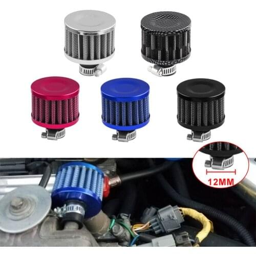 Universal 12mm Car Air Filter for Motorcycle Cold Air Intake High Flow Crankcase Vent Cover Mini Breather Filters