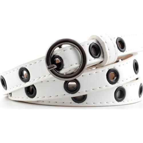 Women Punk Belts for Dress 2020 Fashion Designer Rivets g Waist Belt Hot Casual Ladies Thin Black Straps Luxury Girls Belts