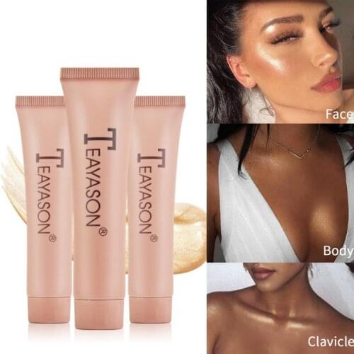 3Colors Liquid Highlighter Shimmer Illuminator Contouring Makeup Metallic Brightens Face Body Luminizer Highlighter Gel TSLM2