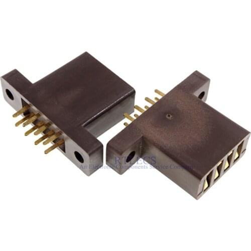 10 piece Burn In Socket 4 Poles Pitch 4.0 mm 4 Pins Burn-in Socket Gold Plated Receptacle Through Holes Vertical PCB Solder