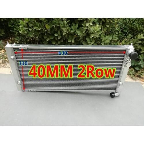 40mm 2row Racing Aluminum radiator for Volkswagen VW Golf 2 & Corrado VR6 & 16V G60 VWO2 Turbo Manual