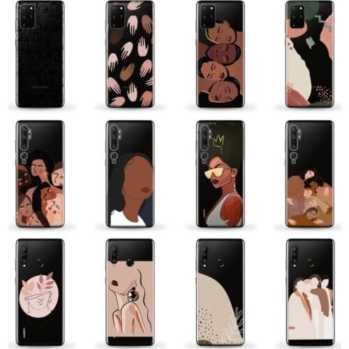 Abstract art design girl Phone Case for SAMSUNG A51 52 50 71 31 21 S ultra 20fe plus redmi note10 8 9 pro HUAWEI P30 40 lite