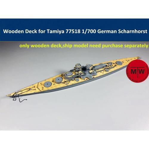 1/700 Scale Wooden Deck for Tamiya 77518 German Battlecruiser Scharnhorst Model CY700025