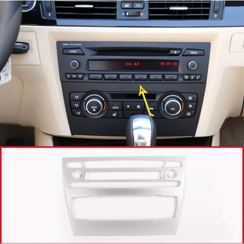For BMW E90 2005-2012 3 Series ABS Matte Central Control Air Conditioning Volume Adjustment Decorative Frame Accessories