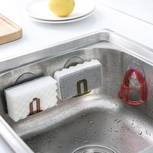 Kitchen Suction Cup Sink Drain Rack Sponge Storage Holder Kitchen Sink Soap Rack Drainer Rack Bathroom Accessories Organizer