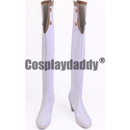 Fate/Extella Link Lancer Scathach Military Version Cosplay Long Boots Shoes S008