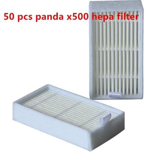 50 pcs panda x500 hepa filter for Panda X500 Ecovacs Dibea Deboo X500 X580 X600 KK8 ML009 MirrorS CR120 CEN540