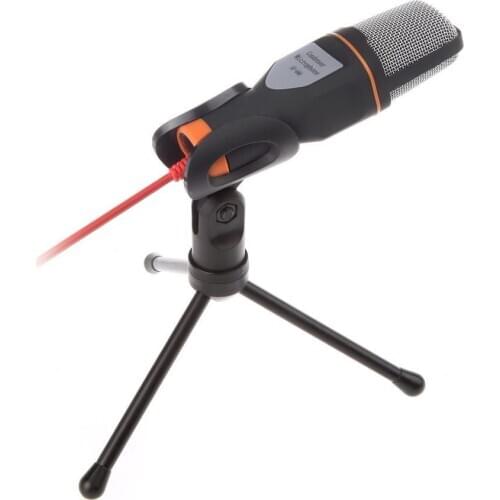 BENTOBEN Condenser 3.5mm Microphone With Desktop Stand Karaoke Mic For PC Laptop YouTube Stream Skype Gaming Recording