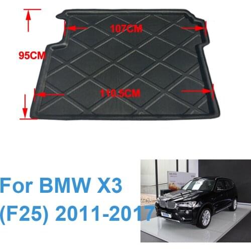 Tray Trunk Floor Carpet Mats For X3 (F25) 2011-2017 Auto Car Rear Boot Cargo Liner Carpets Pad Mat