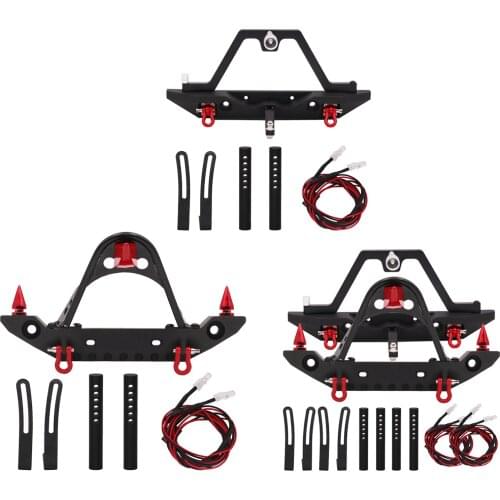 Metal RC Crawler Car Bumper for Axial SCX10 90046 1:10 Scale Climbing Truck Car Vehilce Model DIY Accessories