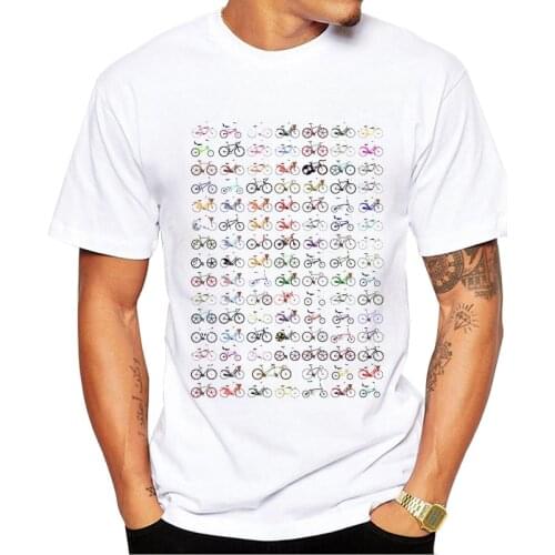 TEEHUB Hipster Fashion Love Road Bike Printed Men T-Shirt Short Sleeve Bikes Tshirts Street t shirts Cool Essential Tee