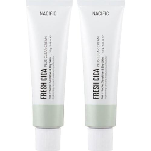 Nacific Official [Korea NO.1 Facial Cream] - Fresh Cica Plus Clear Cream [1+1] (Skin care, Korea cosmetic)