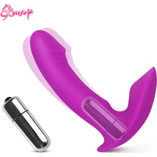 Wearable Butterfly Dildo Vibrator Sex Toys for Women Masturbator Clitoris Stimulator 10 Speeds Vibration Vibrator Panties