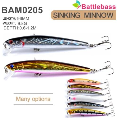 New 1 PCS Fishing Bait 3D Eye 9.6cm/9.8g Minnow Crankbait Wobblers Perch Artificial Bait Pike Carp Bait Swim Bait Fishing