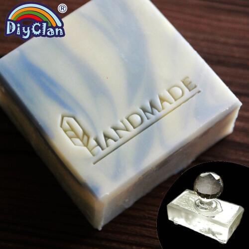Transparent Handmade Natural Soap Stamp Diy Soap Making Stamp With Handle Natural Acrylic Chapters Custom