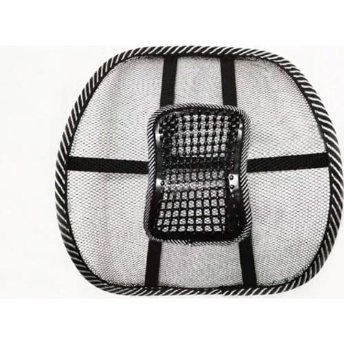 Mesh Lumbar Pad Chair Back Support Spine Posture Correction Vent Cushion for Office Car Truck Seat Wheelchair Bed