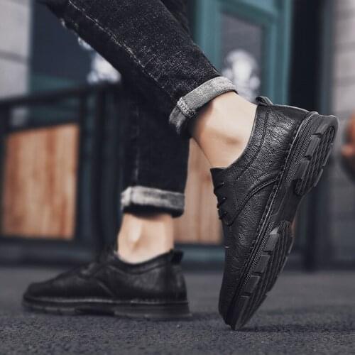 Black Leather Shoes Men Mens Oxford Leather Shoe Men Leisure Shoes Brown Loafers Sneakers Casual For Fashion Formal Summer