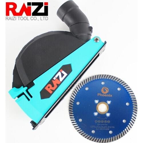 Raizi 125 mm Turbo Granite,Quartz Stone Diamond Saw Blade Disc With 125 mm Angle Grinder Cutting Dust Shroud Dust Cover