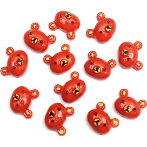 LF 20Pcs Resin Bears Decoration Crafts Flatback Cabochon Embellishments For Scrapbooking Kawaii Cute Diy Accessories