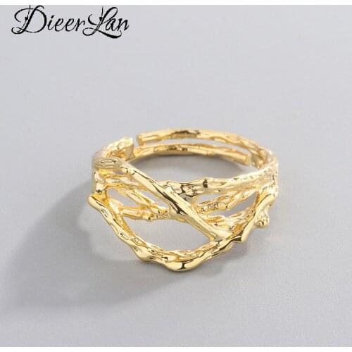 Vintage Adjustable Opening Line Chains Ring for Women Men Female Geometric Rings Trendy Jewelry New