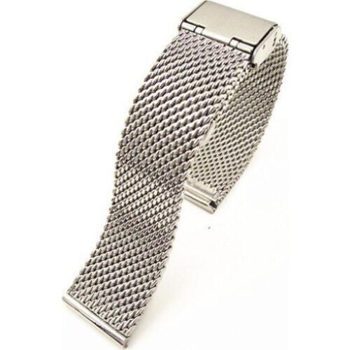 1PCS High quality 18MM ,20MM ,22MM Stainless Steel Watch band Watch strap Bracelets Strap sliver color-WBS002