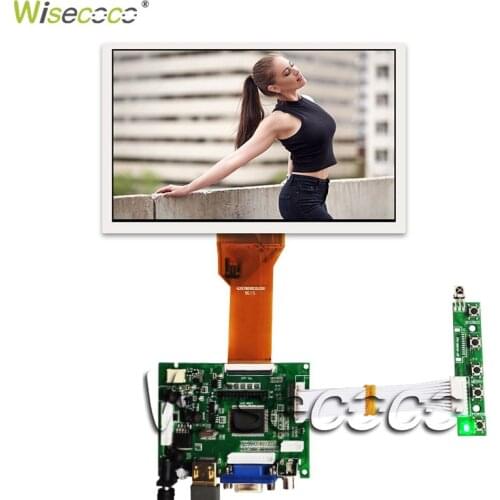 Wisecoco 7.0" Inch Raspberry Pi LCD Display Screen TFT LCD Monitor AT070TN90 92 94 + TY2662-V1 Driver Controller Board