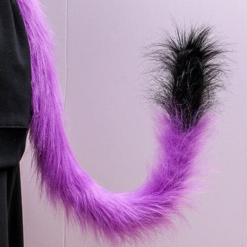 Japanese Anime Decor Cosplay Props Cat EarsTail Plush Long Tail Cute Soft Lolita Party Halloween Costume Accessories Beastars