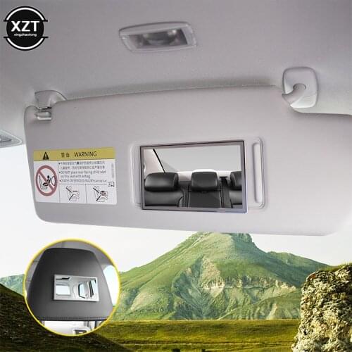 11x6.5cm Car Makeup Mirror Car Stainless Steel Portable Auto Sun-Shading Visor Mirrors Car Interior Mirror Universal Car-styling