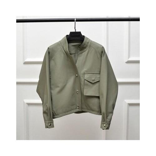 2020 New Womens Genuine Leather Jacket Short Sheepskin Coat Casual Korean Spring Autumn Loose Biker Jacket