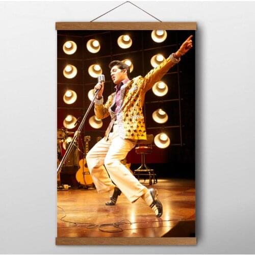 Famous Super Star Portrait The King of Rock classic Posters Canvas Print Wall Art Room Decoration Solid Wood Scrolls Painting