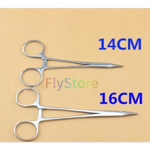 1Pcs Dental needle clamp 16cm / 14cm stainless steel orthodontic tweezers dentist tools equipment