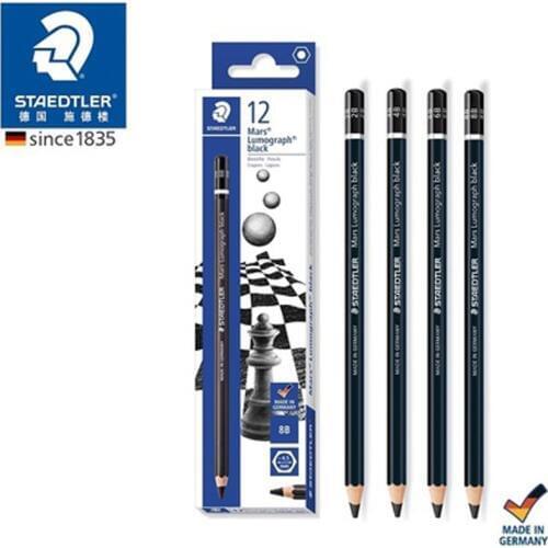 12 pcs Staedtler 100B Pencil Professional Drawing Pencils Student Sketch Pencils Charcoal Pencil School Stationery Office Supply