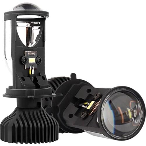 2pcs 90w/Pair Lamp H4 Led Mini Bi led Lens Projector Car Headlight 20000LM Lampada Led h4 Hi/Low Beam Lights Canbus 12v Bulb