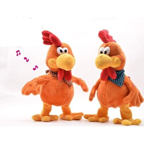 30cm Creative electronic crazy cock Dancing and singing plush toys for children