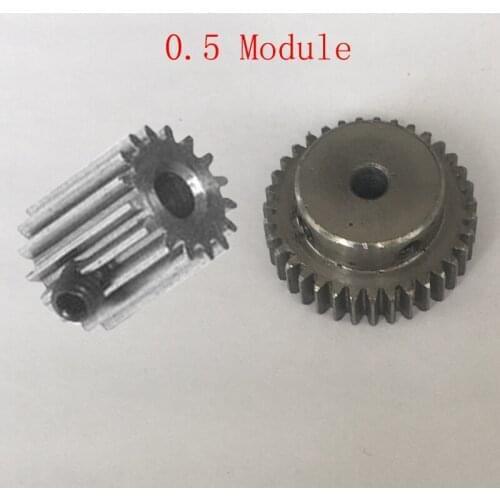 30 Teeth 6mm 8mm Pilot Bore M4 Screw Hole 0.5 Module 0.5M 14mm Thickness Steel Metal Straight Convex Pinion Spur Boss Gear Wheel