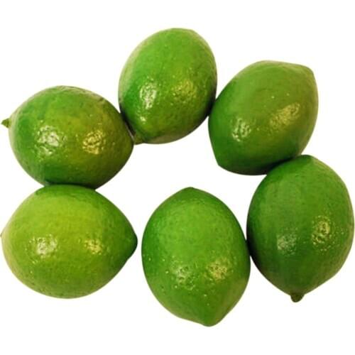 6 x Realistic Lifelike Artificial Plastic Lime Lemon Fruit Food Fake Home Decor