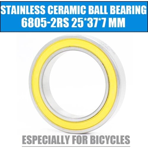 6805-2RS Stainless Bearing 25*37*7 mm ( 1 PC ) ABEC-3 6805 RS Bicycle BB Bracket Bottom 25 37 7 Ceramic Balls Bearings