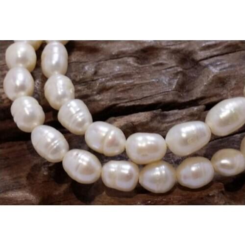 7-8mm Vintage Natural Fresh Water Pearl Bead Necklace