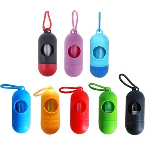 8-pack Plastic Dog Poo Bag Dispensers Holder + Bags For Pet Doggie Cat Poop