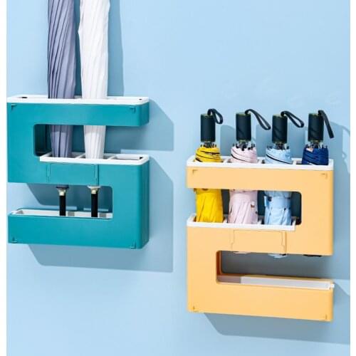 80% Dropshipping!!Umbrella Rack Reversible Three-layers PS Keep Upright Umbrella Holder for Entryway