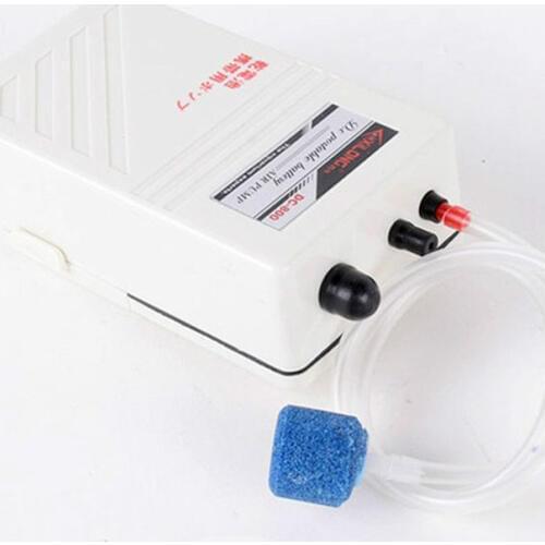 2W 1Pcs Aquarium Air Pump Single Outlet Silent Fish Tank Oxygen Aerator Battery Operated Air Pump Oxygen Compressor