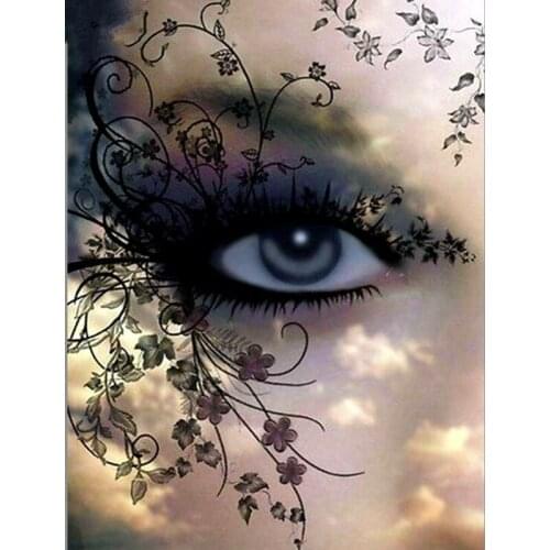 Full Square Round 5D Diamond Painting Girl eyes butterfly Diamond Embroidery Sale pictures Rhinestones Mosaic Home Decor FG2068