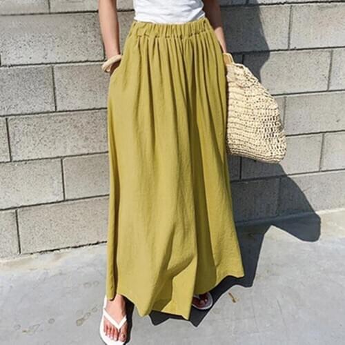 Women Fashion Wide Leg Pants High Waist with Pockets Loose Female Trousers Casual Streetwear Beach Plus Size 5XL Pants