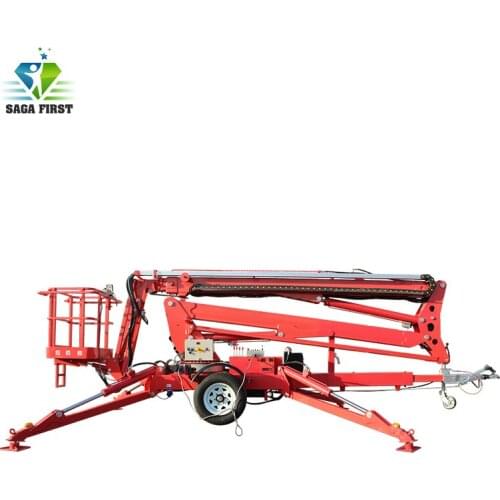 16m towable electric mobile boom machine construction lifter