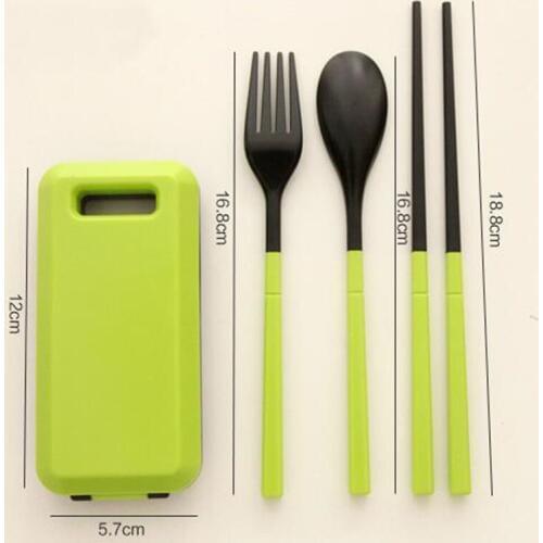 CKAHSBI Outdoor Camping Tableware Folding Fork/Spoon/Chopsticks Set Portable Travel Hiking Pocket Picnic Set Tools Tableware
